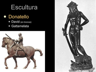 Escultura Donatello David  (en bronce) Gattamelata 