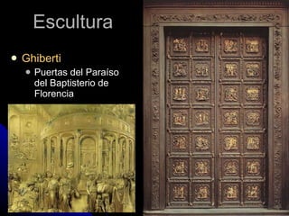 Escultura Ghiberti Puertas del Paraíso del Baptisterio de Florencia 
