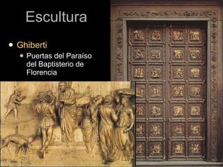 Escultura Ghiberti Puertas del Paraíso del Baptisterio de Florencia 