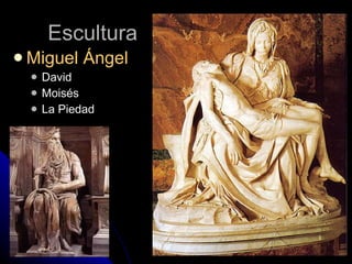Escultura Miguel Ángel David Moisés La Piedad 