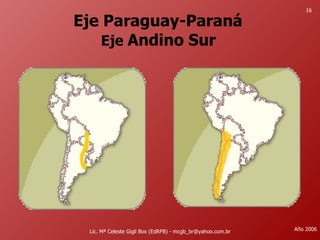 Eje Paraguay-Paraná   Eje  Andino Sur   Lic. Mª Celeste Gigli Box (EdRFB) - mcgb_br@yahoo.com.br Año 2006 