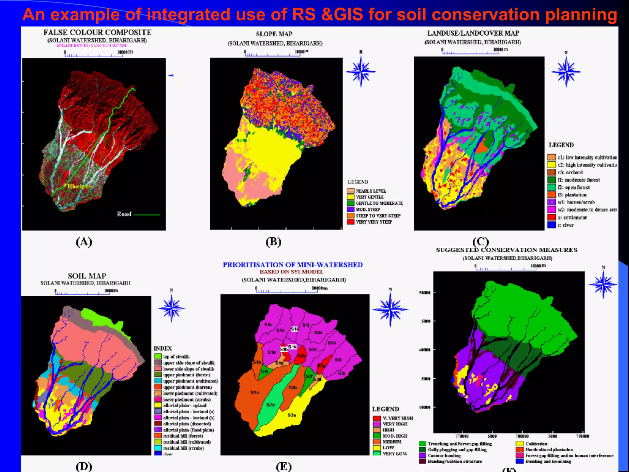 An example of integrated use of RS &GIS for soil conservation planning
 
