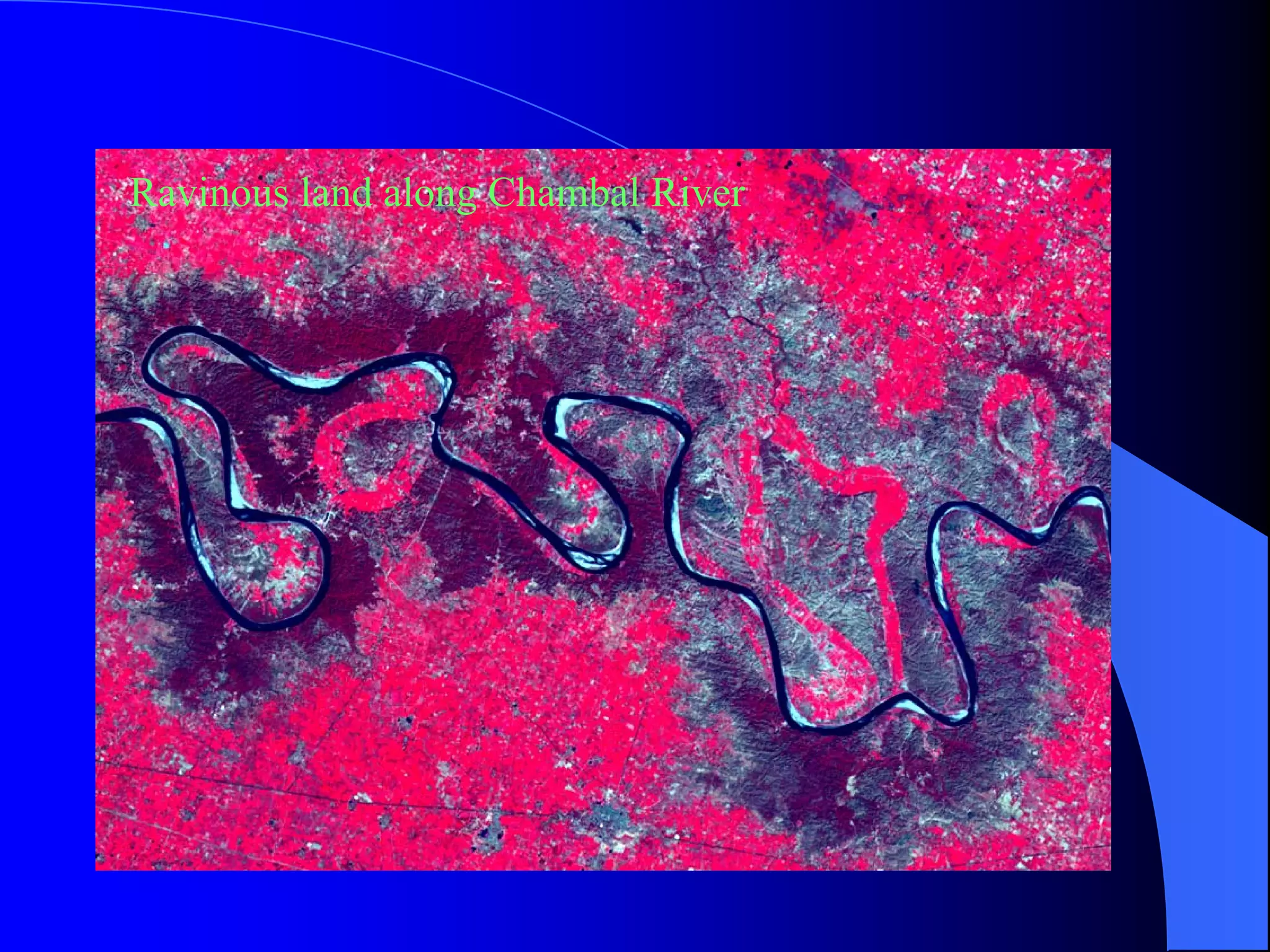 Ravinous land along Chambal River
 