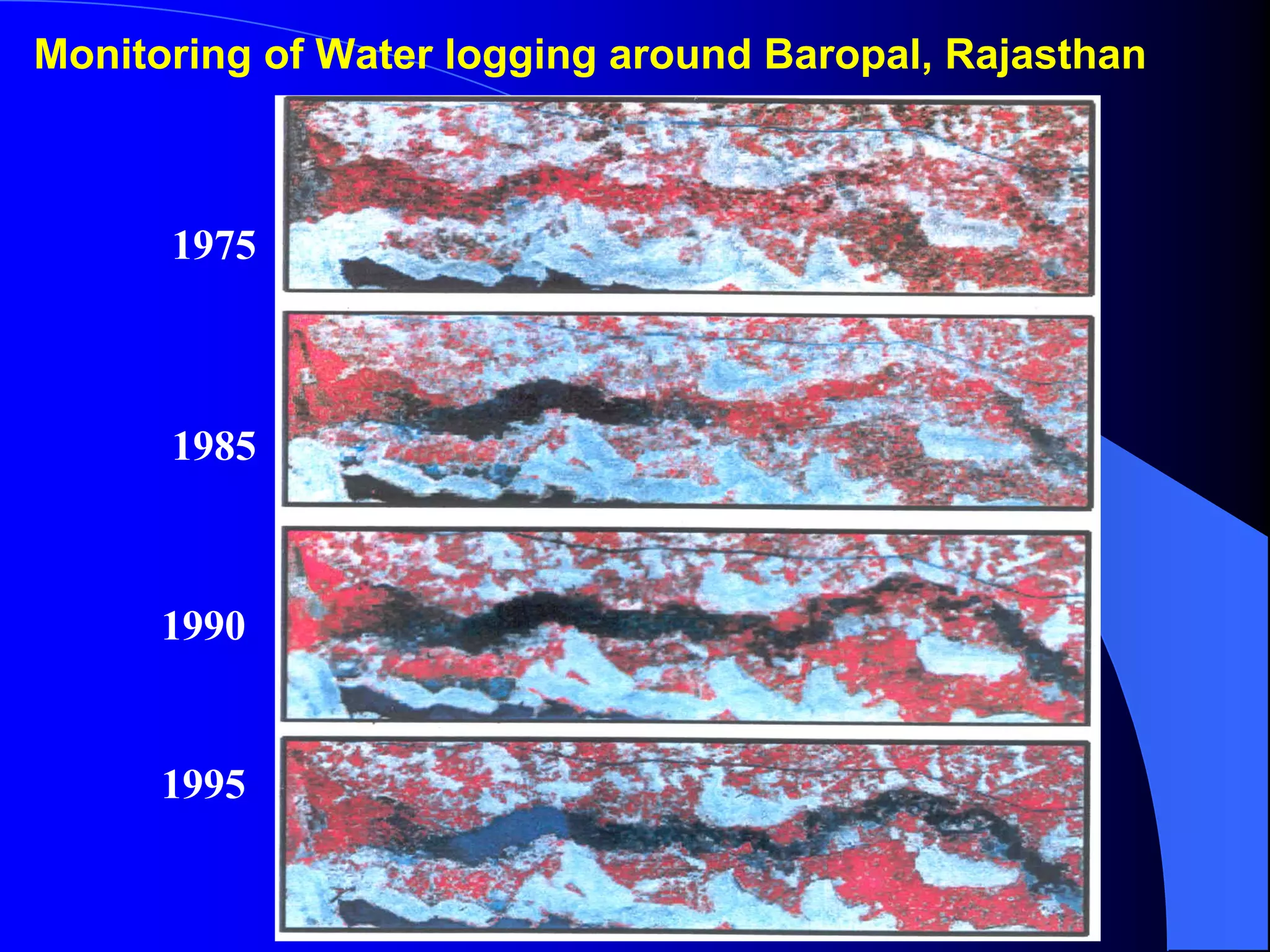 Monitoring of Water logging around Baropal, Rajasthan



      1975



      1985



      1990


      1995
 