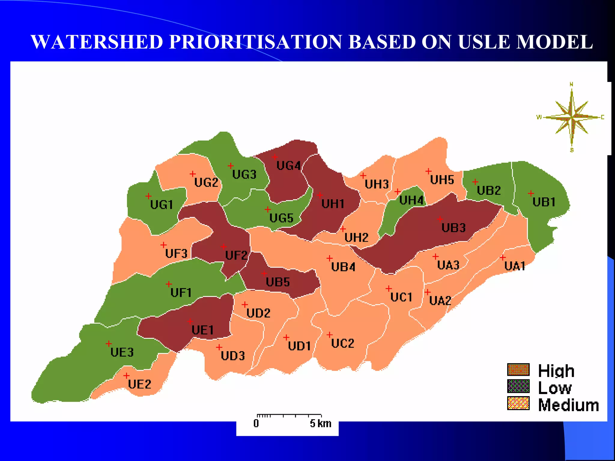 WATERSHED PRIORITISATION BASED ON USLE MODEL
 