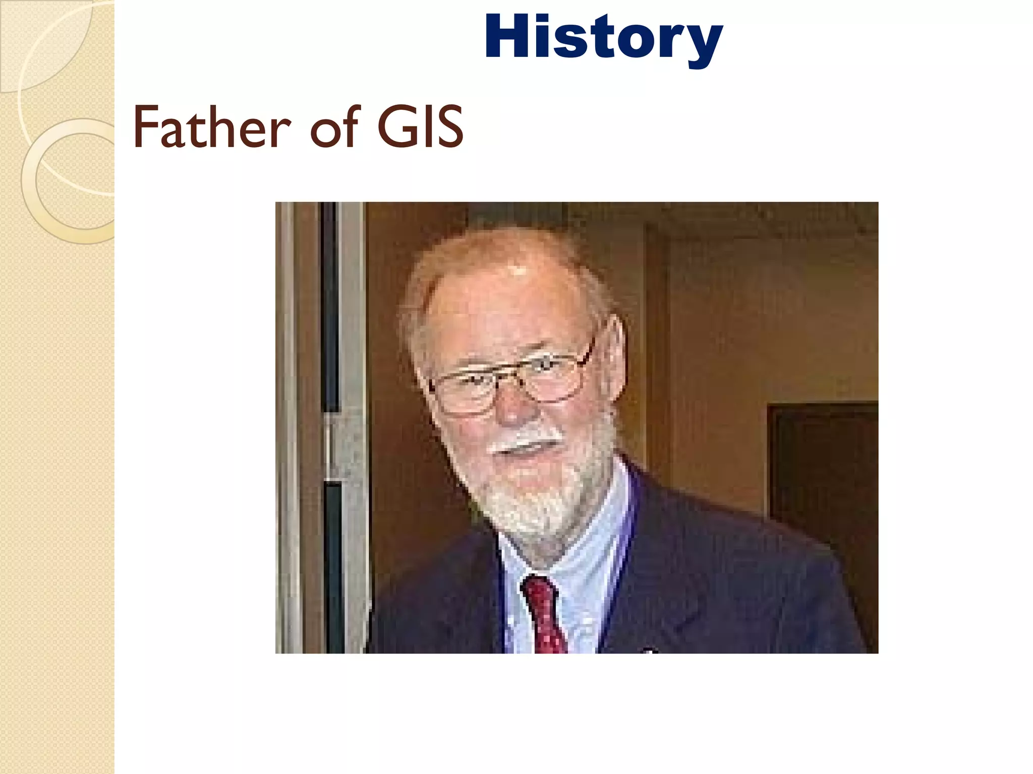 History
Father of GIS
F h     f
 