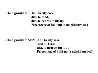 Iirs Artificial Naural network based Urban growth Modeling | PDF