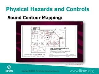 Physical Hazards and Controls
Sound Contour Mapping:
Copyright © (2022) – The Windsor Consulting Group, Inc.
Source: Windsor Consulting Group, Inc.
 