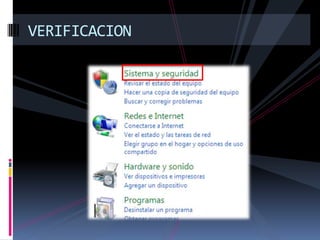 VERIFICACION
 