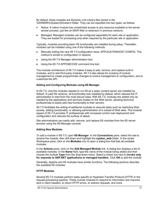 IIS 7.0 for Apache Administrators