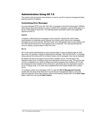 IIS 7.0 for Apache Administrators