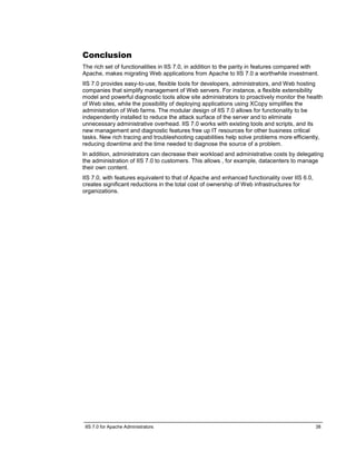 IIS 7.0 for Apache Administrators