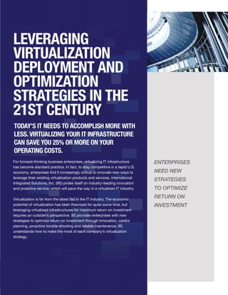 Virtualization 2013: Mission Critical Strategy