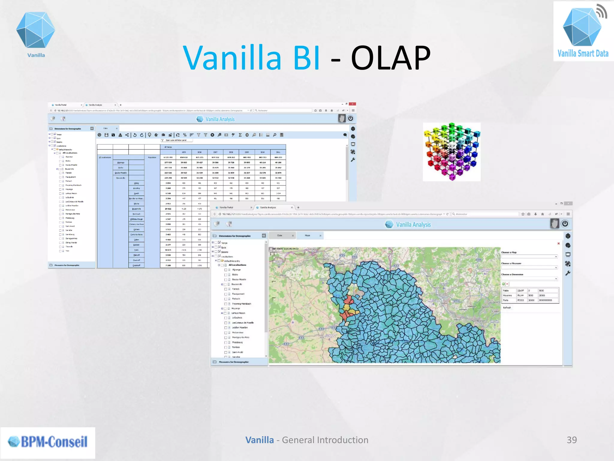 Vanilla BI - OLAP
39Vanilla - General Introduction
 