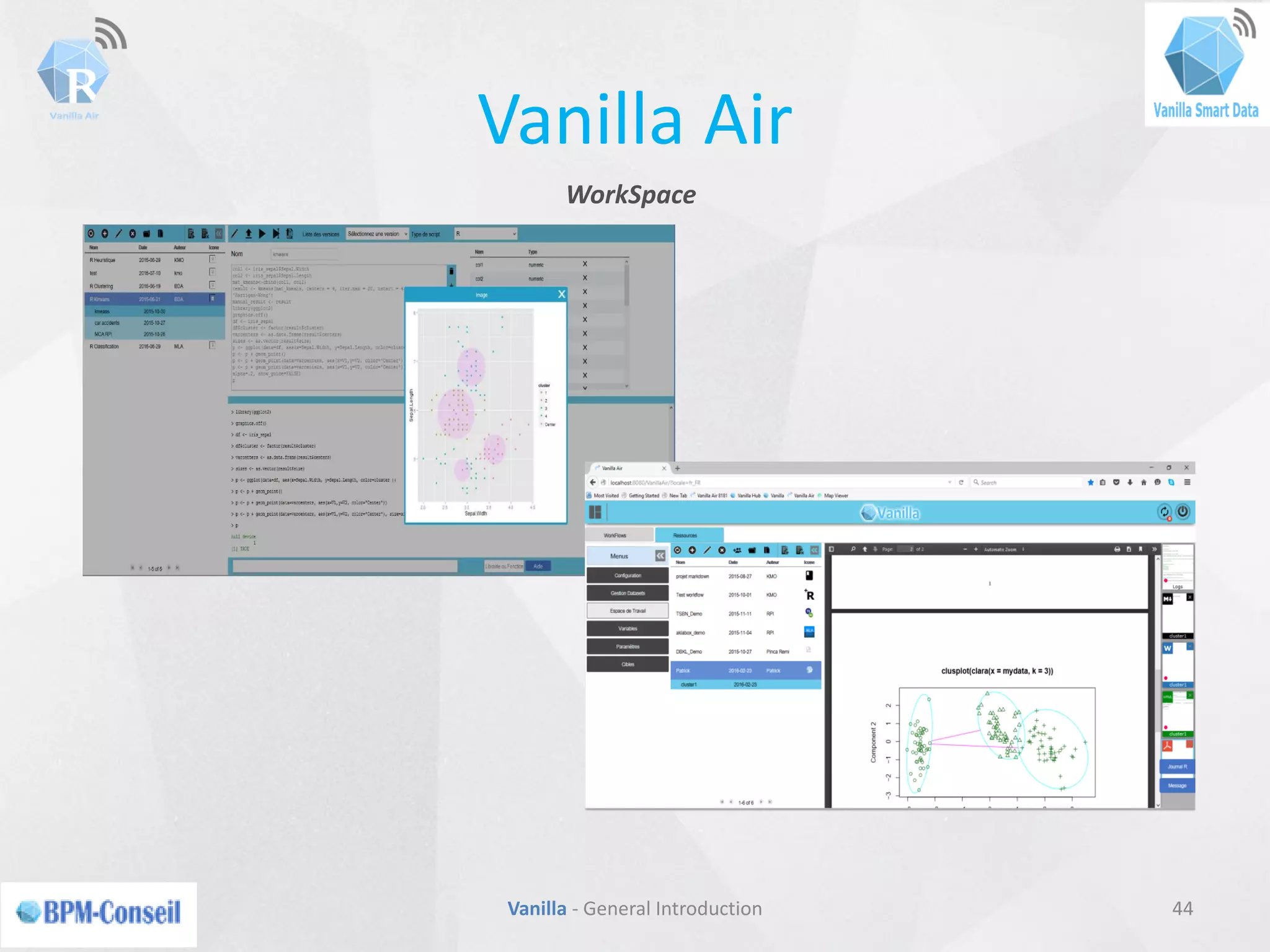 Vanilla Air
44Vanilla - General Introduction
WorkSpace
 