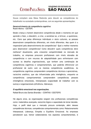 II Semana de Estudos Corporativos da Escola Técnica Estadual Professor Aprígio Gonzaga - Extensão Carvalho Senne