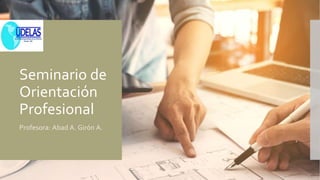 Seminario de
Orientación
Profesional
Profesora: Abad A. Girón A.
 