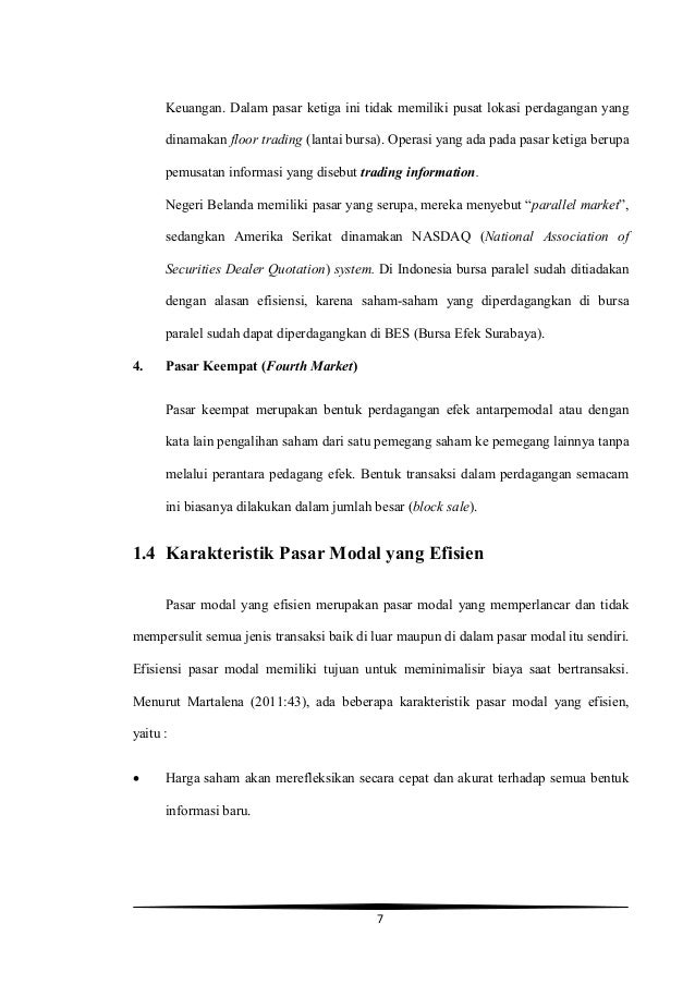 Sistem perdagangan saham di excel