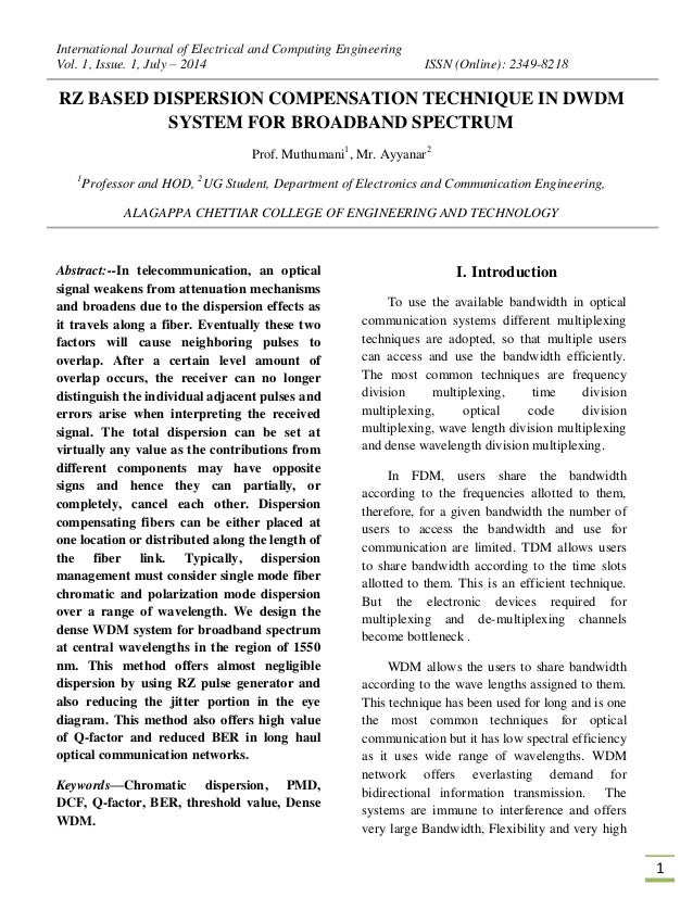International Journal of Electrical and Computing Engineering
Vol. 1, Issue. 1, July – 2014 ISSN (Online): 2349-8218
1
RZ ...