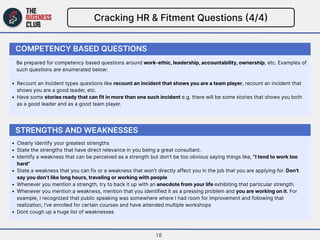 Cracking HR & Fitment Questions (4/4)
Be prepared for competency based questions around work-ethic, leadership, accountabi...