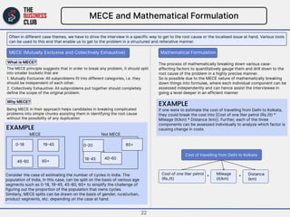 MECE and Mathematical Formulation
Often in different case themes, we have to drive the interview in a specific way to get ...