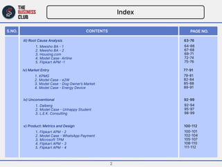Index
CONTENTS PAGE NO.
S.NO.
2
63-76
64-66

67-68

69-71

72-74

75-76

Meesho BA -
Meesho BA -
Housing.com
Model Case- A...