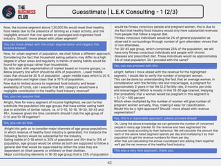 Guesstimate | L.E.K Consulting - 1 (2/3)
Now, the income segment above 1,20,000 Rs would meet their healthy
food needs due...