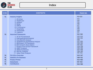 Index
CONTENTS PAGE NO.
S.NO.
12.


 Industry Insights









 

 



3
113-121
113

114

115

116

117

118

119

120

...