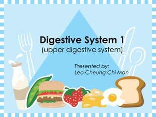 Digestive System 1  (upper digestive system) Presented by:   Leo Cheung Chi Man 