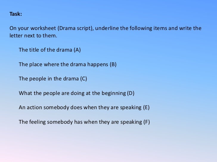 Iit ai1 components of a drama script
