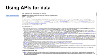 Using APIs for data
https://ropensci.org/
 