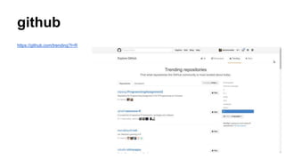 github
https://github.com/trending?l=R
 