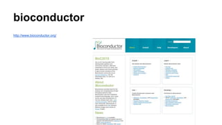 bioconductor
http://www.bioconductor.org/
 