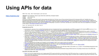 Using APIs for data
https://ropensci.org/
 
