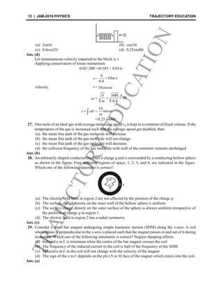 Iit jam 2016 physics solutions BY Trajectoryeducation | PDF