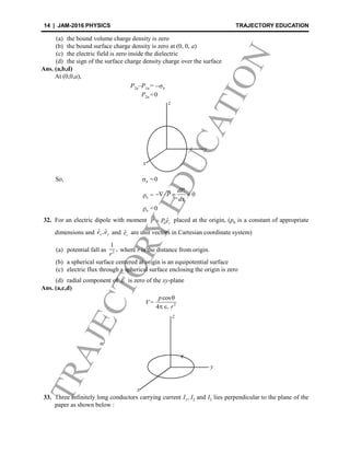 Iit jam 2016 physics solutions BY Trajectoryeducation | PDF