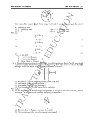 Iit jam 2016 physics solutions BY Trajectoryeducation | PDF