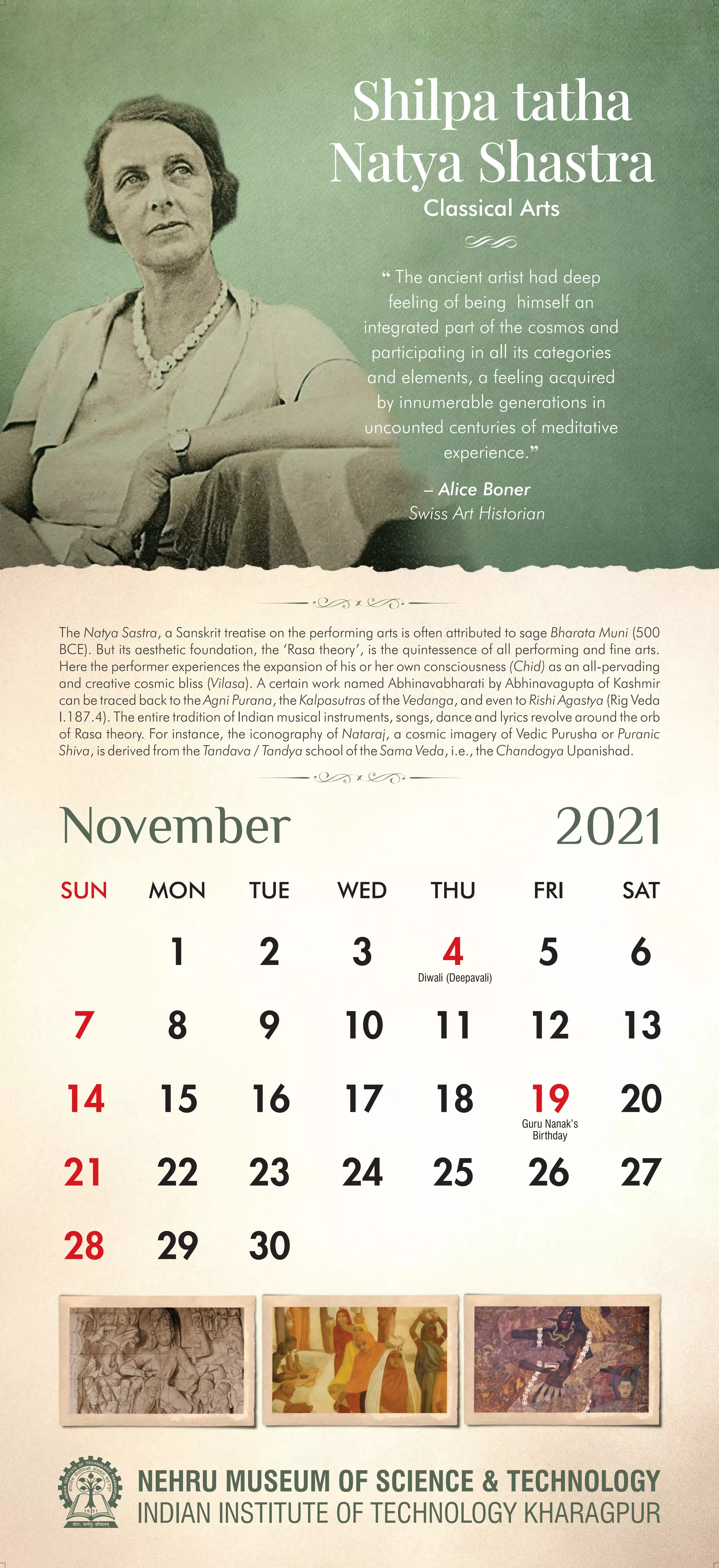 IIT Kharagpur calendar 2021 Indian ancient insights PDF