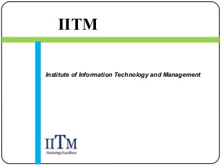 IITM 
Institute of Information Technology and Management 
 