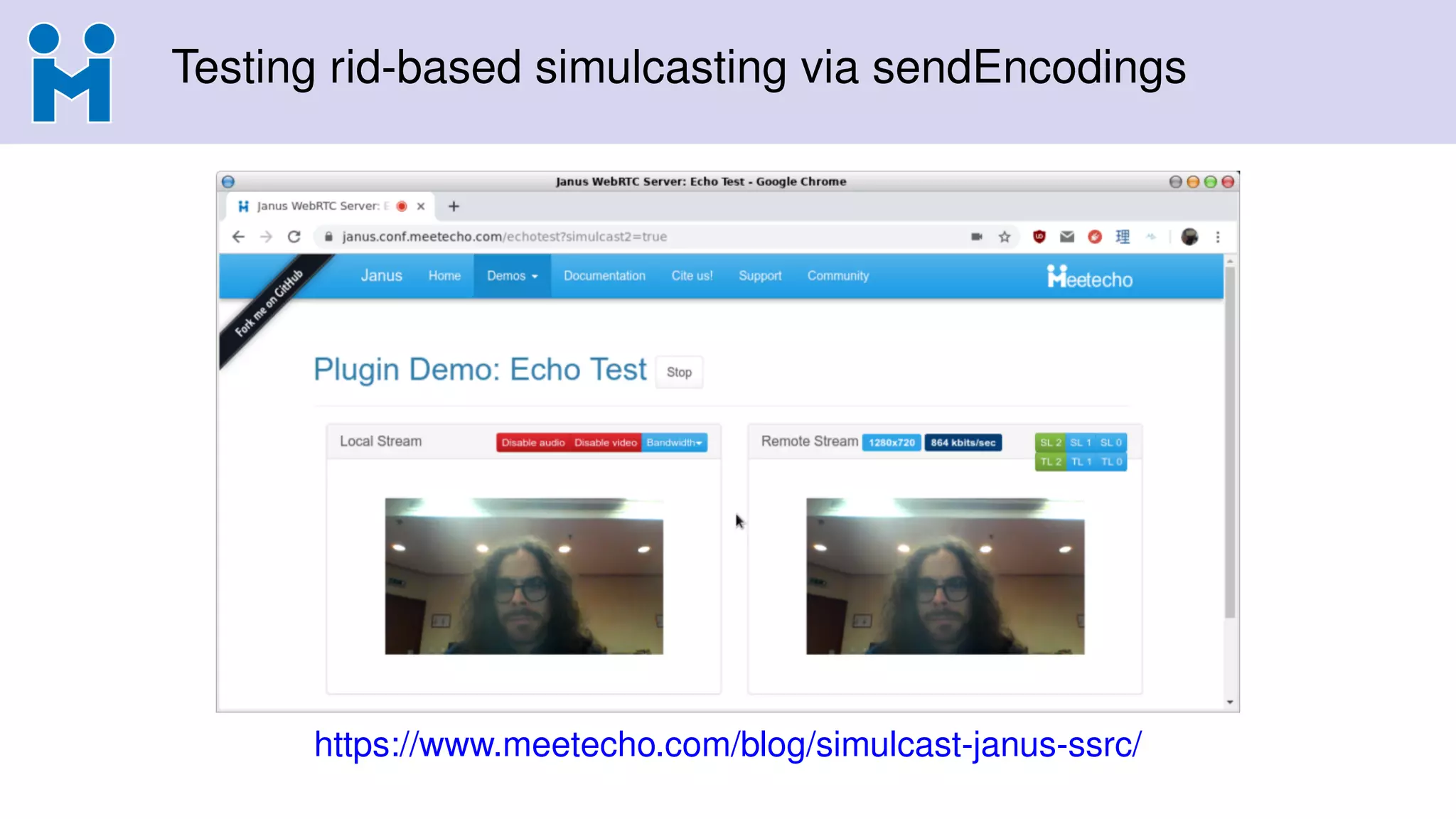 Testing rid-based simulcasting via sendEncodings
https://www.meetecho.com/blog/simulcast-janus-ssrc/
 