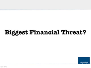 Biggest Financial Threat?




© 2011 VOIPSA
 