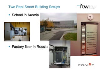 Two Real Smart Building Setups
 School in Austria

 Factory floor in Russia

 
