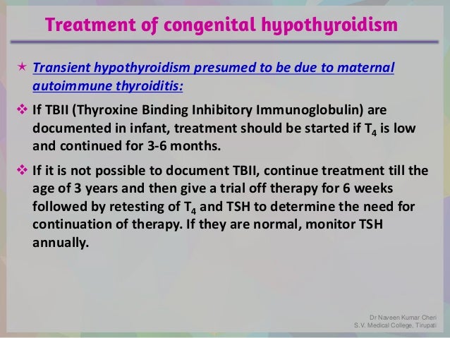 thyroxine treated congenital hypothyroidism