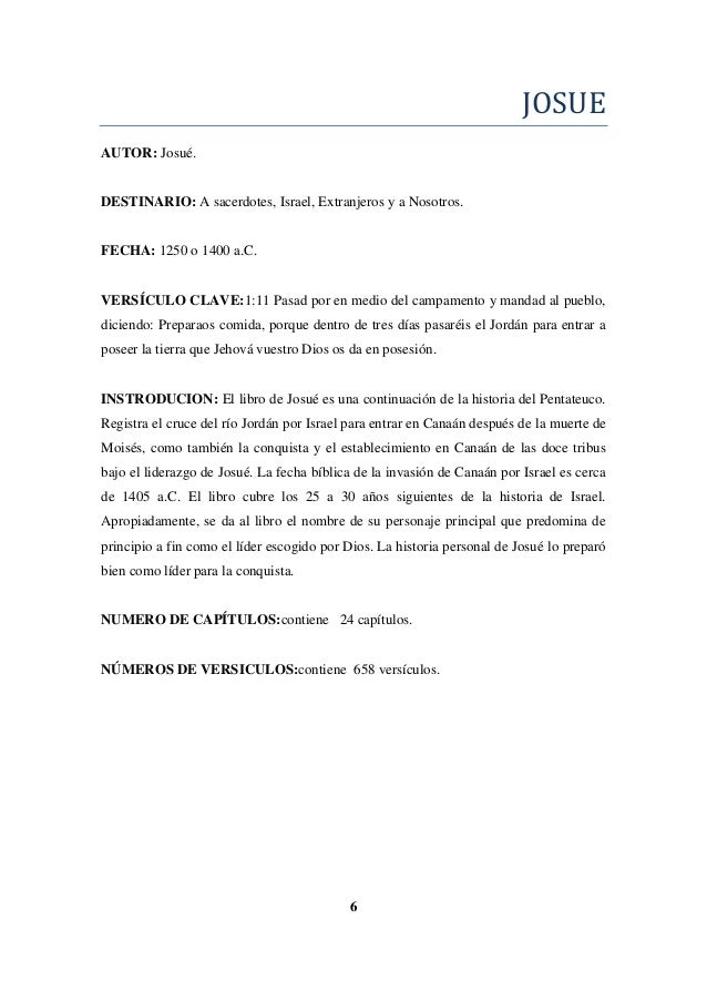 Cuantos Capitulos Y Versiculos Tiene El Libro De Josue