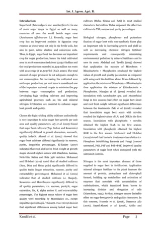 Effect of bio and mineral nitrogen fertilization on growth and quality ...
