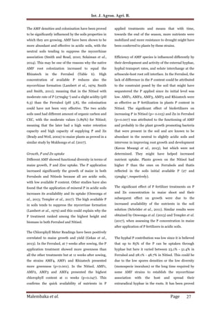 Role of native arbuscular mycorrhizal fungi on maize (Zea mays) growth ...