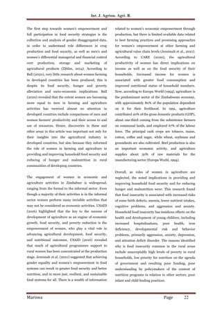 The role of women in agriculture: Implications in providing, improving ...