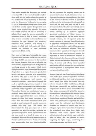 The role of women in agriculture: Implications in providing, improving ...