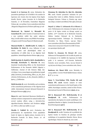 Evaluation of some reproduction performances of the exotic Hyplus ...