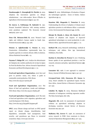 Analysis of the factors influencing the adoption of improved rice seeds ...